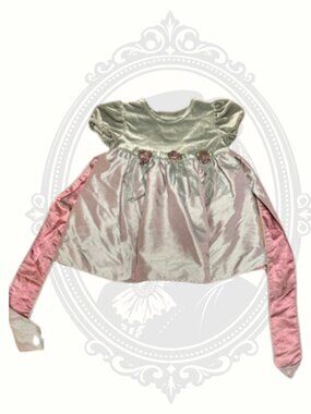 Perfectly Dressed Baby Girl Dress 18M Pink Satin Velvet Holiday Dress - 18M